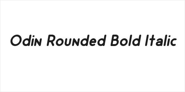 Odin Rounded Bold Italic Logo
