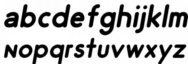 Odin Rounded Bold Italic Caratteri MINUSCOLO
