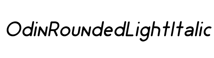 Odin Rounded Light Italic Font