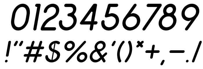 Odin Rounded Light Italic Font OTHER CHARS