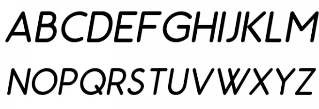 Odin Rounded Light Italic フォント 大文字