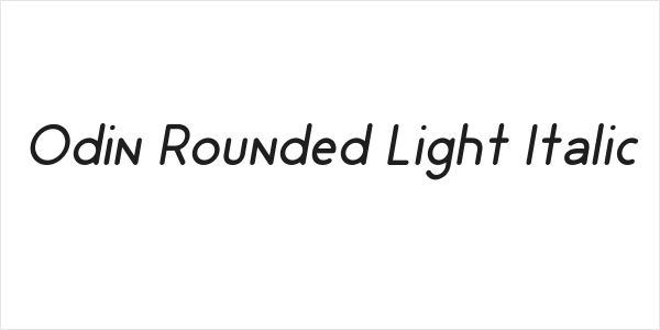 Odin Rounded Light Italic Logo
