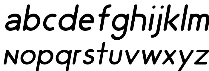 Odin Rounded Light Italic Font LOWERCASE