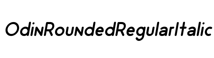 Odin Rounded Regular Italic  フリーフォントのダウンロード