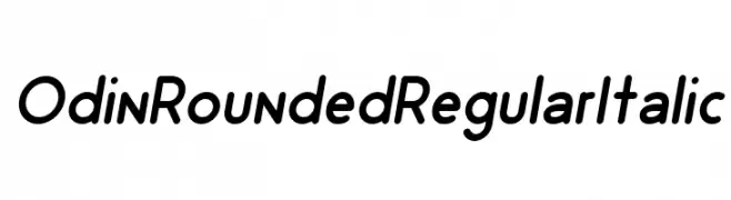 Odin Rounded Regular Italic  フリーフォントのダウンロード