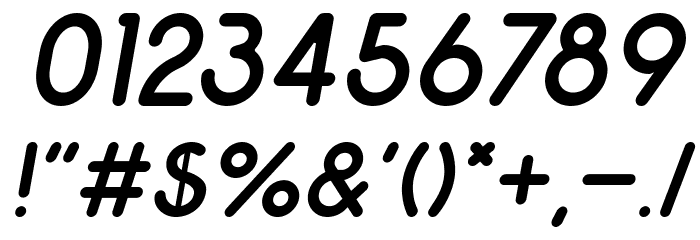 Odin Rounded Regular Italic Font OTHER CHARS