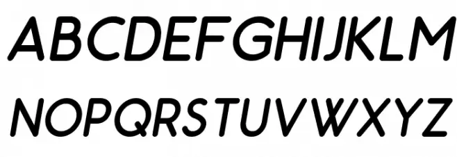 Odin Rounded Regular Italic Polices MAJUSCULES