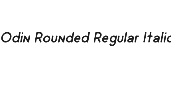 Odin Rounded Regular Italic Logo