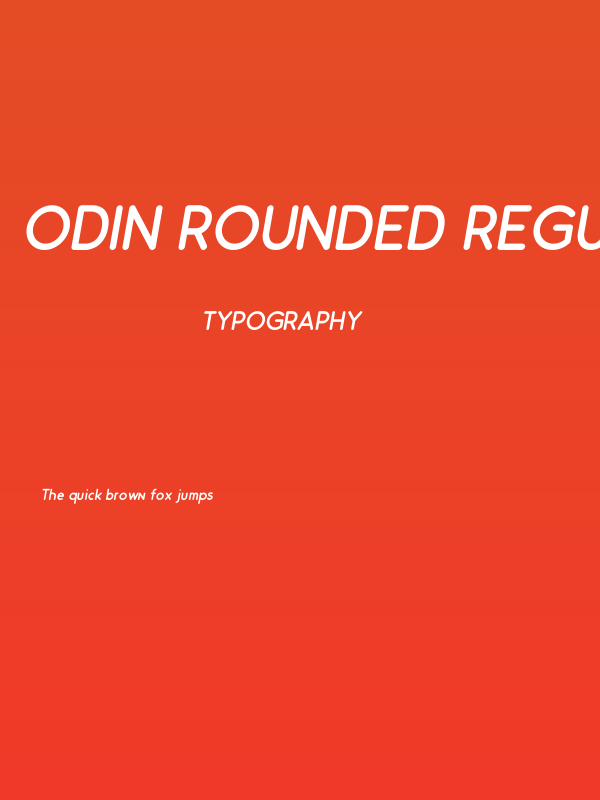 Odin Rounded Regular Italic Poster