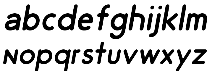Odin Rounded Regular Italic Font LOWERCASE