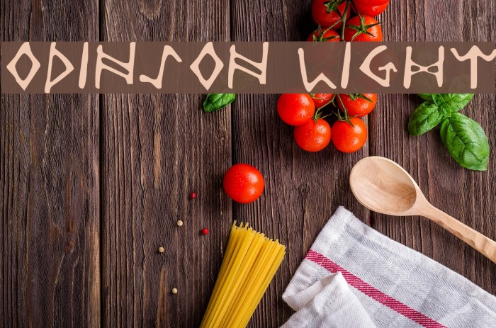 Odinson Light Font examples