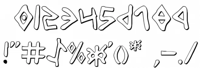 Odinson Outline Font OTHER CHARS