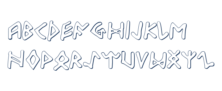 Odinson Outline Lowercase