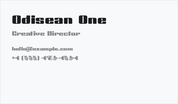 Odisean One Business Card