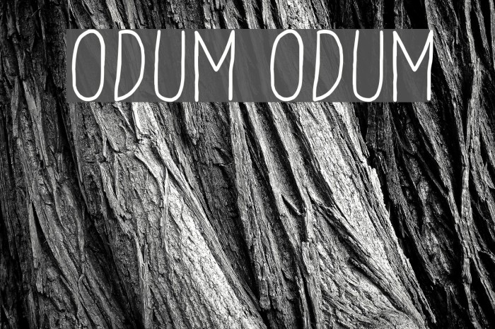 Odum Odum Font examples