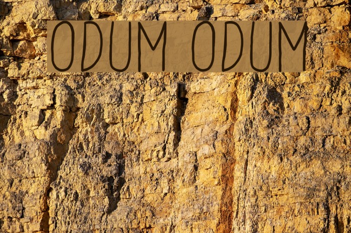 Odum Odum Font examples