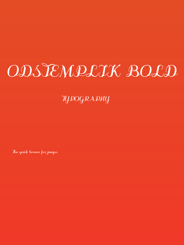 odstemplik Bold Poster