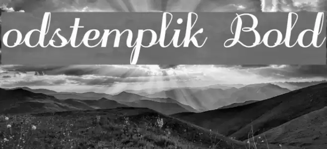 odstemplik Bold Font examples