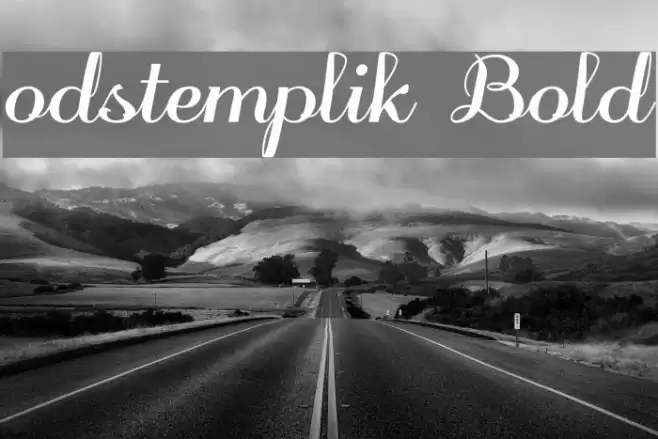 odstemplik Bold Font examples
