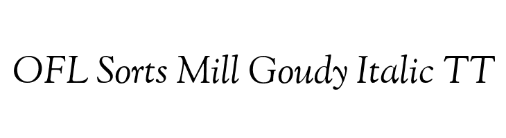 OFL Sorts Mill Goudy Italic TT Font