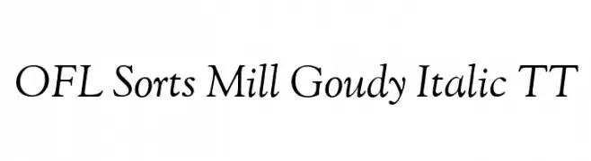 OFL Sorts Mill Goudy Italic TT  Frei Schriftart Herunterladen