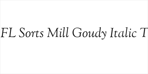 OFL Sorts Mill Goudy Italic TT Logo