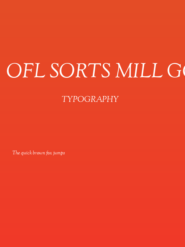 OFL Sorts Mill Goudy Italic TT Poster