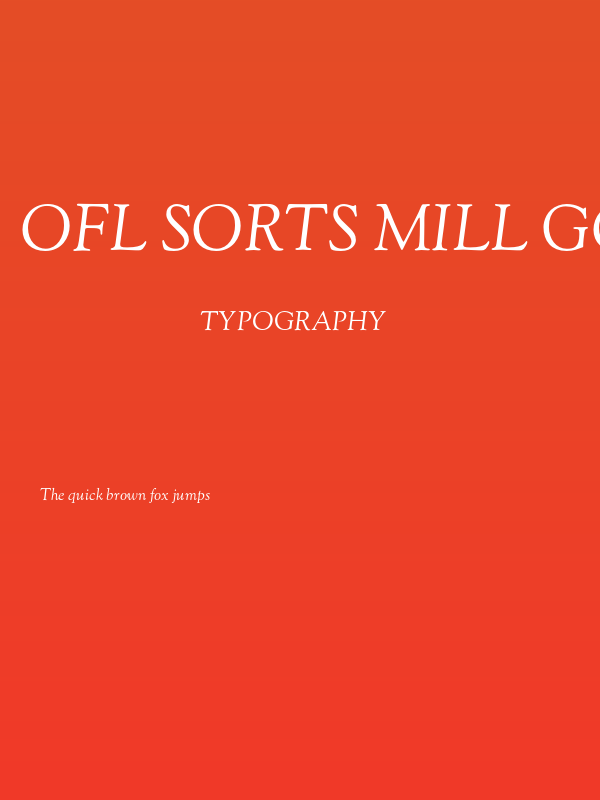 OFL Sorts Mill Goudy Italic Poster