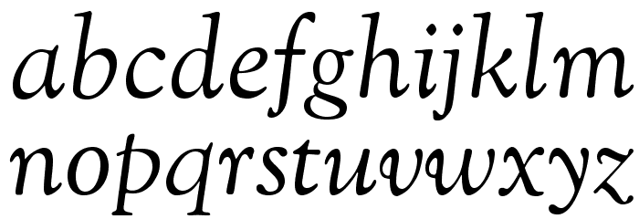 OFL Sorts Mill Goudy Italic Font LOWERCASE