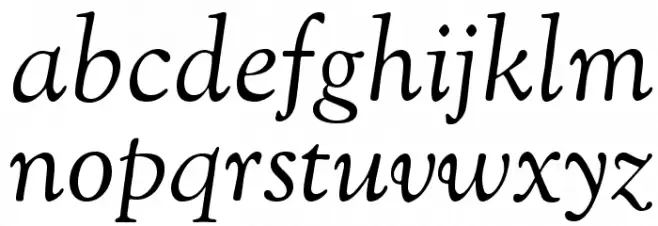 OFL Sorts Mill Goudy Italic Schriftart Kleinbuchstaben