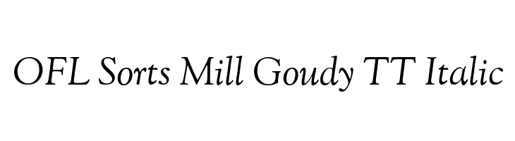 OFL Sorts Mill Goudy TT Italic Font