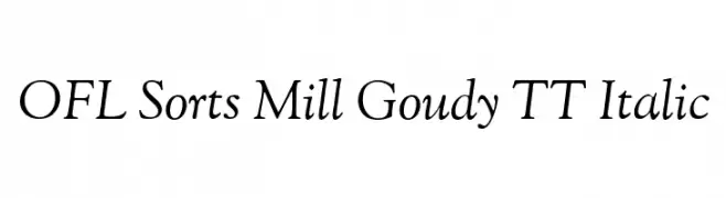 OFL Sorts Mill Goudy TT Italic  नि: शुल्क फ़ॉन्ट्स डाउनलोड