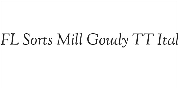 OFL Sorts Mill Goudy TT Italic Logo