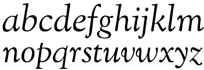 OFL Sorts Mill Goudy TT Italic Font LOWERCASE