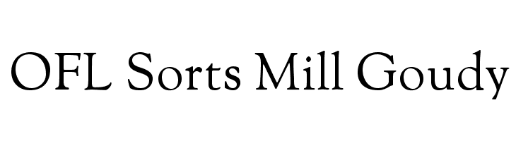 OFL Sorts Mill Goudy Font