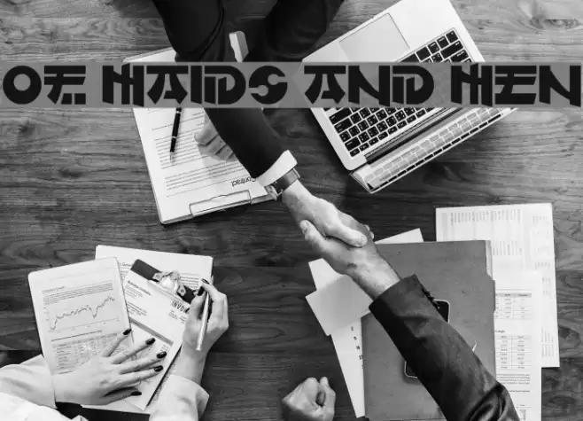 Of Maids and Men Font examples