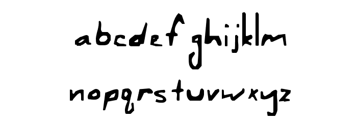 Of the Fleshlady Font LOWERCASE
