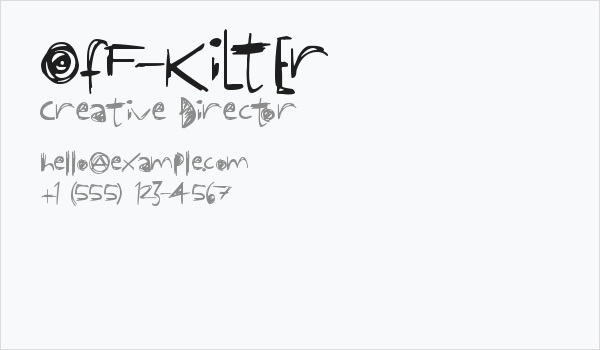 OfF-KiLtEr Business Card