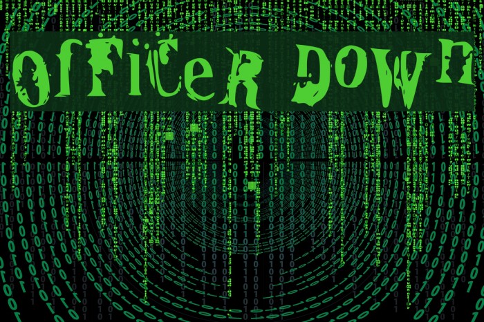 OfFiCeR DoWn Font examples