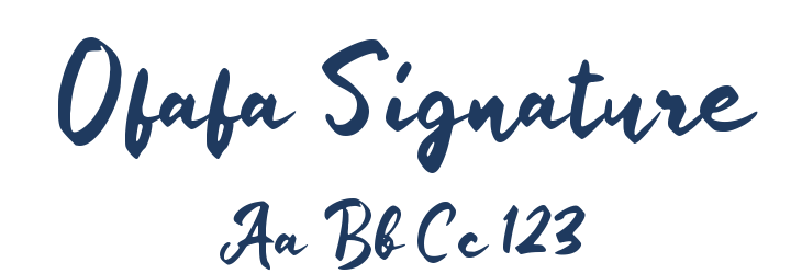 Ofafa Signature Font Preview
