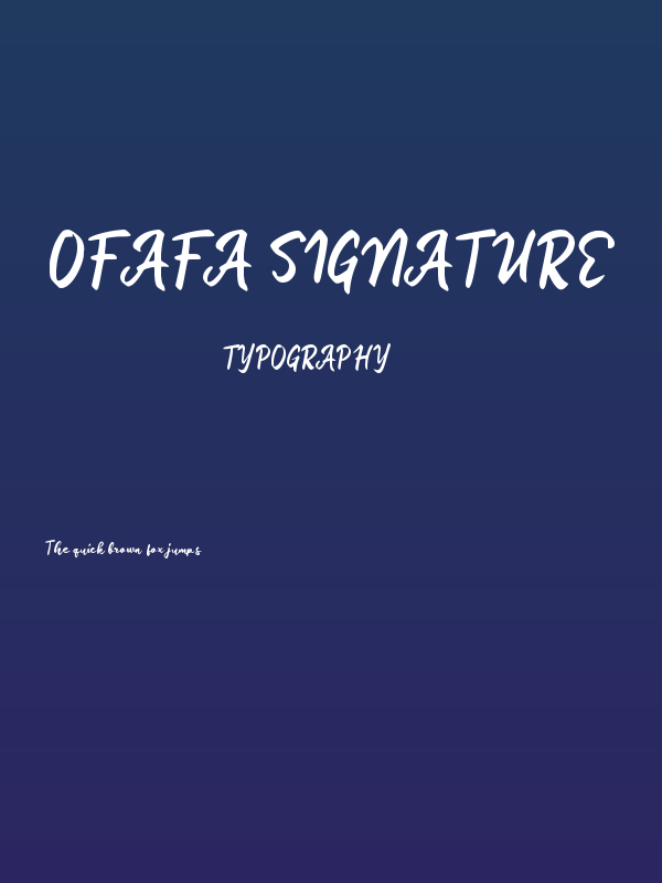 Ofafa Signature Poster