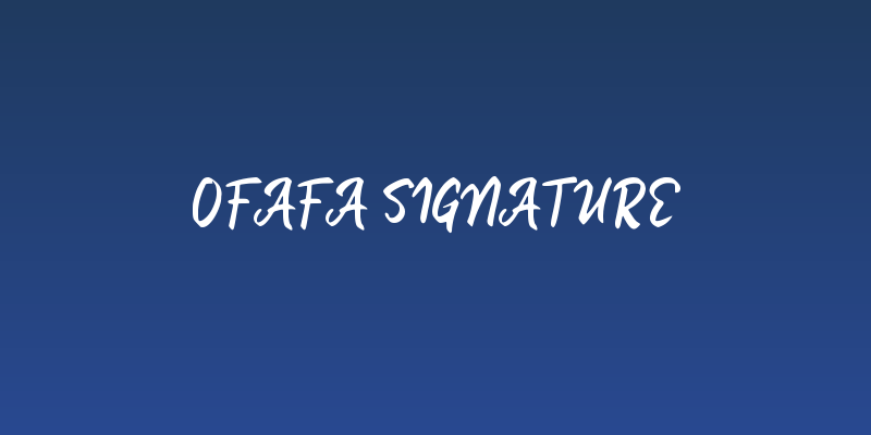 Ofafa Signature Social Header
