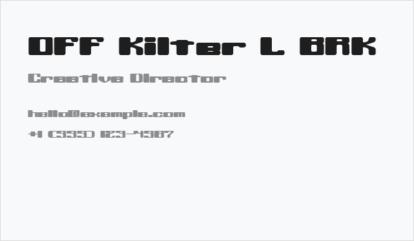 Off Kilter L BRK Business Card