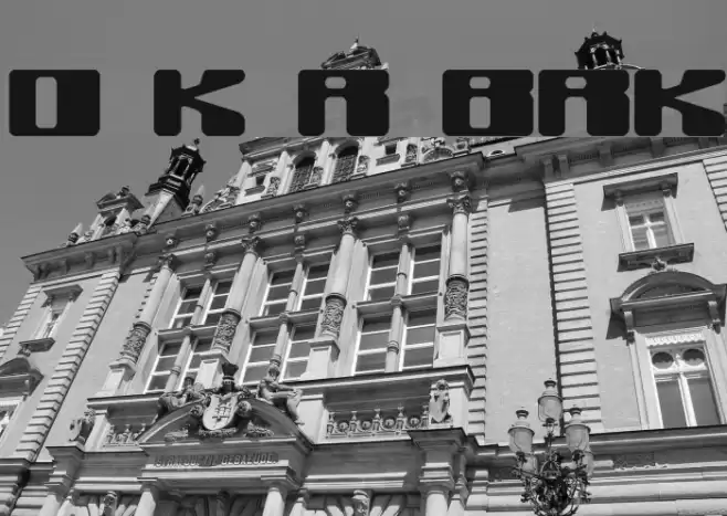 Off Kilter R BRK Font examples