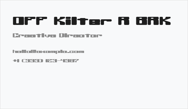 Off Kilter R BRK Business Card