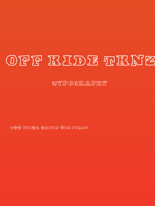 Off Ride Trnz Regular Poster