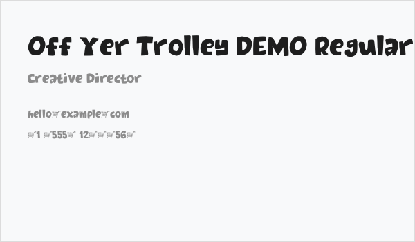 Off Yer Trolley DEMO Regular Business Card