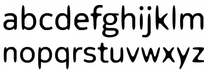 Off-curve Fonte MINÚSCULAS