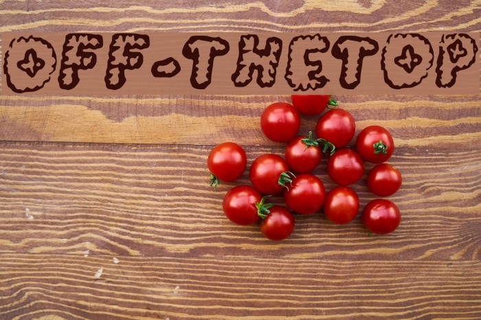 Off-the_top Font examples