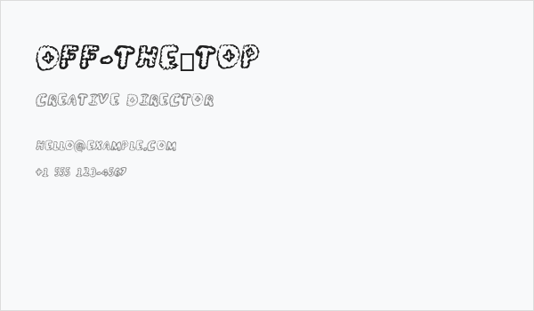 Off-the_top Business Card